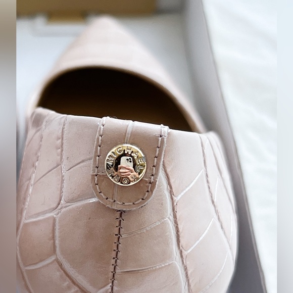 Michael Kors Dorothy Flex pump heels embossed leather size 6 color soft pink - Picture 4 of 9